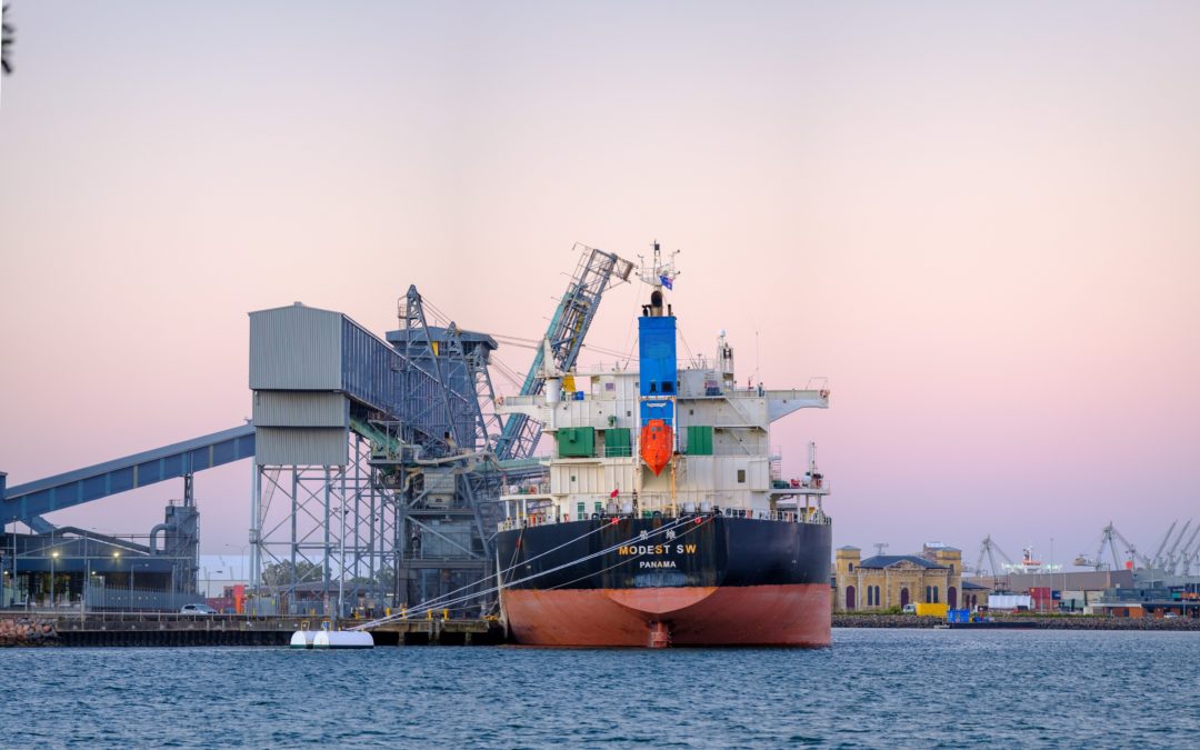 The complicated art of loading a bulk carrier…