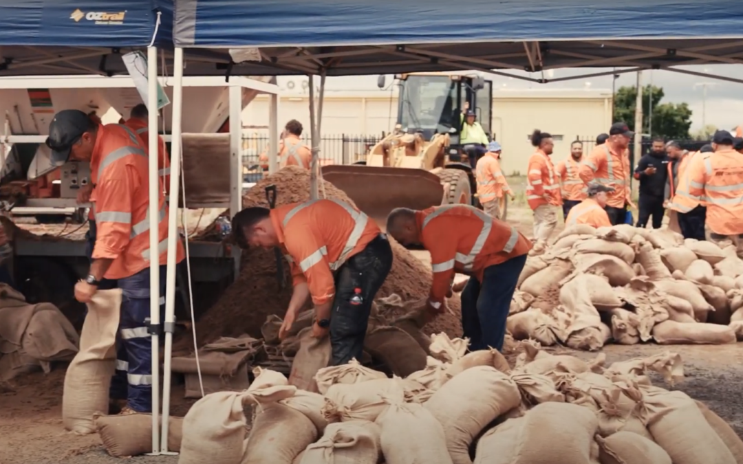 Pitching in to help a town recover from flood